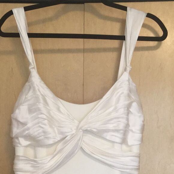 Cinq a Sept Amina Satin Twist Sheath Dress - Picture 3 of 12